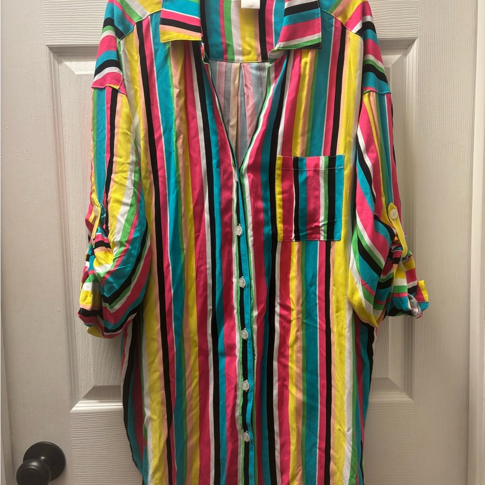 Anne Cole Multicolor Striped Tunic - Picture 4 of 6